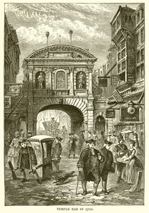 Temple Bar in 1700 door English School