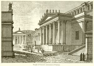 Tempel van Concordia (Restauratie van Canina) door English School