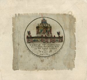 Tempel van Concord ter viering van de Vrede van 1814 door English School