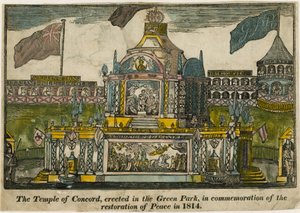 Tempel van Concord ter viering van de Vrede van 1814 door English School