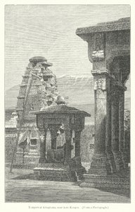 Tempels in Kiragrama, bij Kote Kangra (gravure) door English School