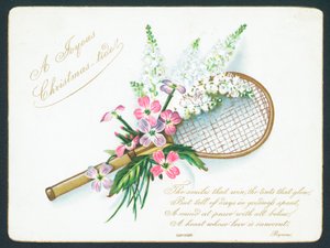 Tennisracket en Bloemen door English School