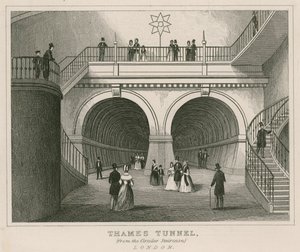 Thames Tunnel vanaf de wenteltrap door English School