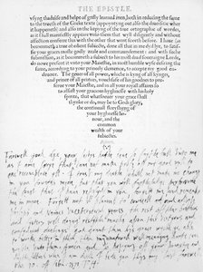 De brief van de 4e Hertog van Norfolk aan William Dix