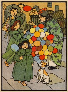 De luchtballonvrouw door English School