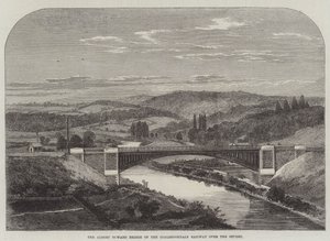 De Albert Edward Brug van de Coalbrookdale Spoorweg over de Severn door English School