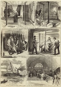De Amerikaanse verse vleeshandel van Glasgow en Londen door English School