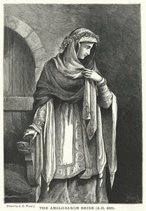 De Angelsaksische bruid, AD 895 (gravure)