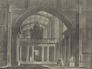 De voor-kapel, 1816 (gravure) door English School