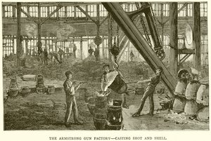 De Armstrong-wapenfabriek - Schot en granaat gieten door English School