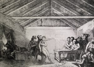 De arrestatie van de Cato Street-samenzweerders op 23 februari 1820 door English School