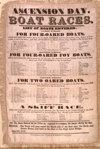 Het programma van de Hemelvaartsdag bootrace, 6 mei 1850