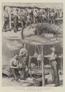 De Ashanti-expeditie, met het Special Service Corps op weg naar Coomassie (litho)