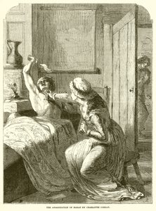 De moord op Marat door Charlotte Corday