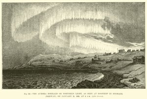 Het noorderlicht, gezien in Bossekop in Finmark (Noorwegen), op 21 januari 1839, om 18:00 uur door English School