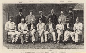 Het Australische cricketteam dat nu in Engeland is door English School