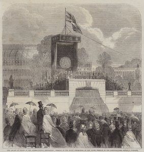 De Prijsuitreiking op de Internationale Tentoonstelling, Deel van de Staatsceremonie op het Bovenste Terras van de Tuinen van de Tuinbouwmaatschappij door English School