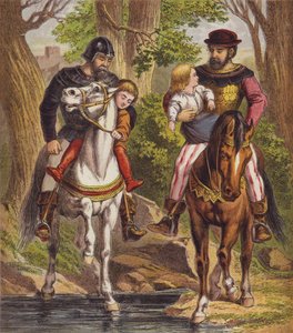 De Kinderen in het Bos (kleur litho)