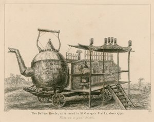 De Ballonketel, zoals die stond in St Georges Fields, Londen, rond 1790 door English School