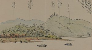 De Oevers van de Irrawaddy, Birma, 1886 door English School