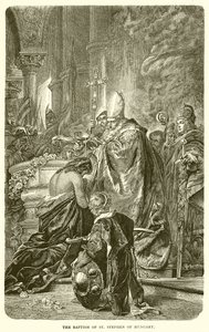 De doop van St. Stefanus van Hongarije door English School