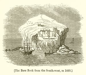 De Bass Rock vanuit het zuidwesten, in 1660