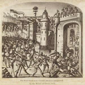 De Slag bij Caen, veroverd door de Koning van Engeland