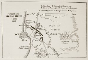 De Slag bij Acre, 4 oktober 1189 door English School