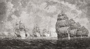 De Slag bij Pulo Aura, 1804, uit 