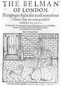 De Bellman van Londen, door Thomas Dekker, titelpagina, gedrukt door Nathaniel Butter, 1608 door English School