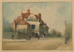 Het Black Lion café in Chelsea door English School