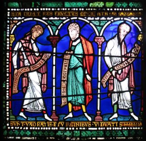 De gezegende staten, Canterbury Cathedral (glas-in-lood) door English School