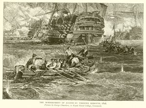 Het bombardement van Algiers door burggraaf Exmouth, 1816