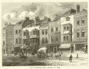 The Borough, High Street, in 1825 door English School