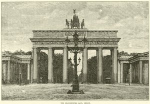 De Brandenburger Tor, Berlijn, 1870 door English School