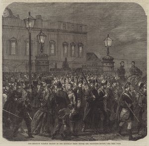 Het Treinstation van Brighton op de Zaterdagavond voor de Vrijwilligersreview door English School