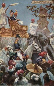 Het Britse leger betreedt Singapore na de overdracht in 1824 door English School