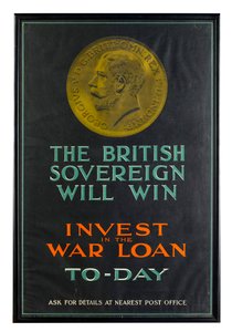 De Britse Soeverein Zal Winnen, WWI oorlogslening poster