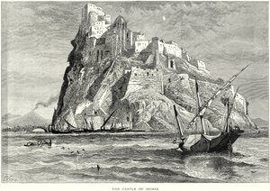 Het kasteel van Ischia (gravure)