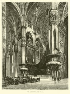 De kathedraal van Milaan door English School