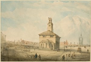 De veemarkt, Newcastle upon Tyne door English School