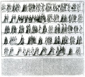 De Ceremonie van het Huwelijk van de Prinses Royal met de Prins van Oranje, 1734