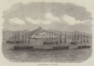 Het Kanaalsquadron in Vigo Bay, Spanje