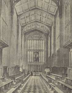 De kapel, kijkend naar het oosten, 1844 (gravure) door English School