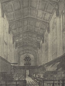 De kapel, kijkend naar het westen, 1816 (gravure) door English School