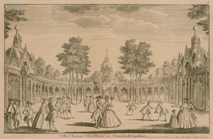 De Chinese Paviljoens in Vauxhall Gardens, Londen