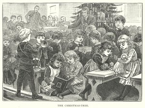 De kerstboom (gravure) door English School