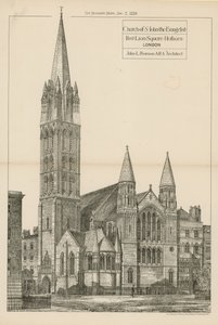 De kerk van St. Johannes de Evangelist door English School