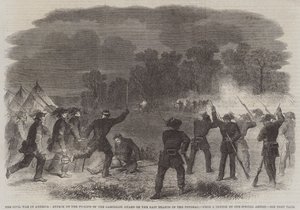 De Burgeroorlog in Amerika, Aanval op de Pickets van de Garibaldi Garde aan de Oostelijke Tak van de Potomac door English School