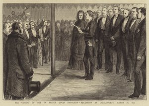 De Volwassenwording van Prins Louis Napoleon, Receptie in Chislehurst door English School